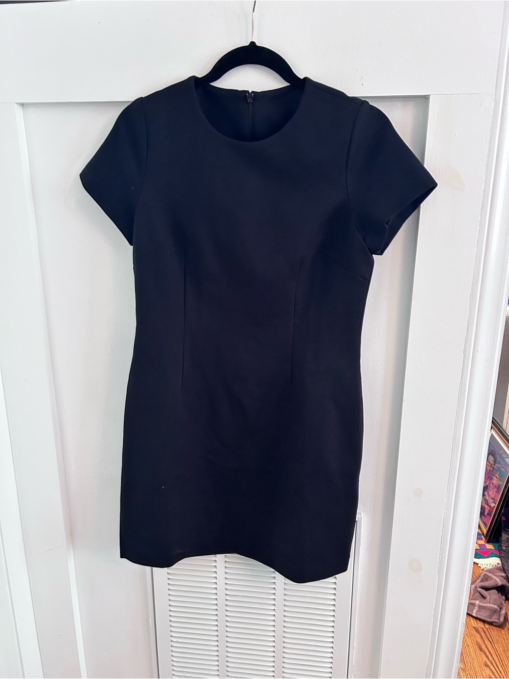 Spanx Ponte Black Short Sleeve Sheath Dress